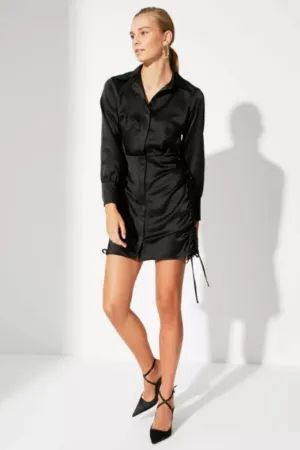 Love Black Satin Dress
