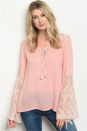 Love Riche Blush Lace Top