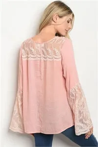 Love Riche Blush Lace Top