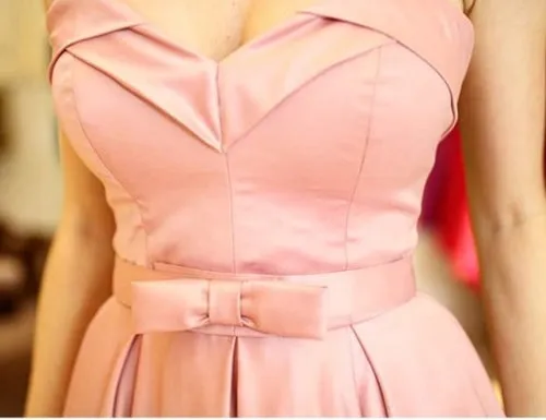 MACloth Strapless Sweetheart Long Prom Dress Blush Pink Formal Evening Gown
