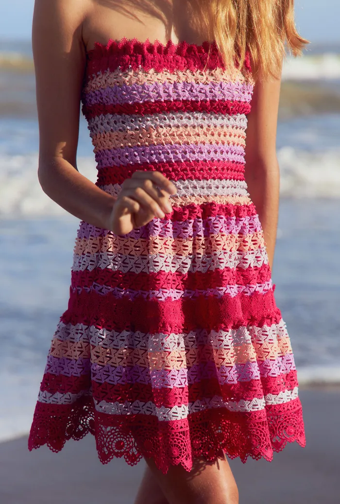 MACONDO MINI DRESS RASPBERRY