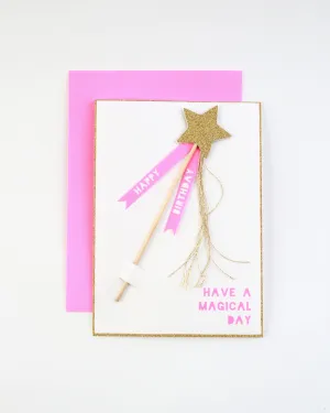 Magic Wand Birthday Card