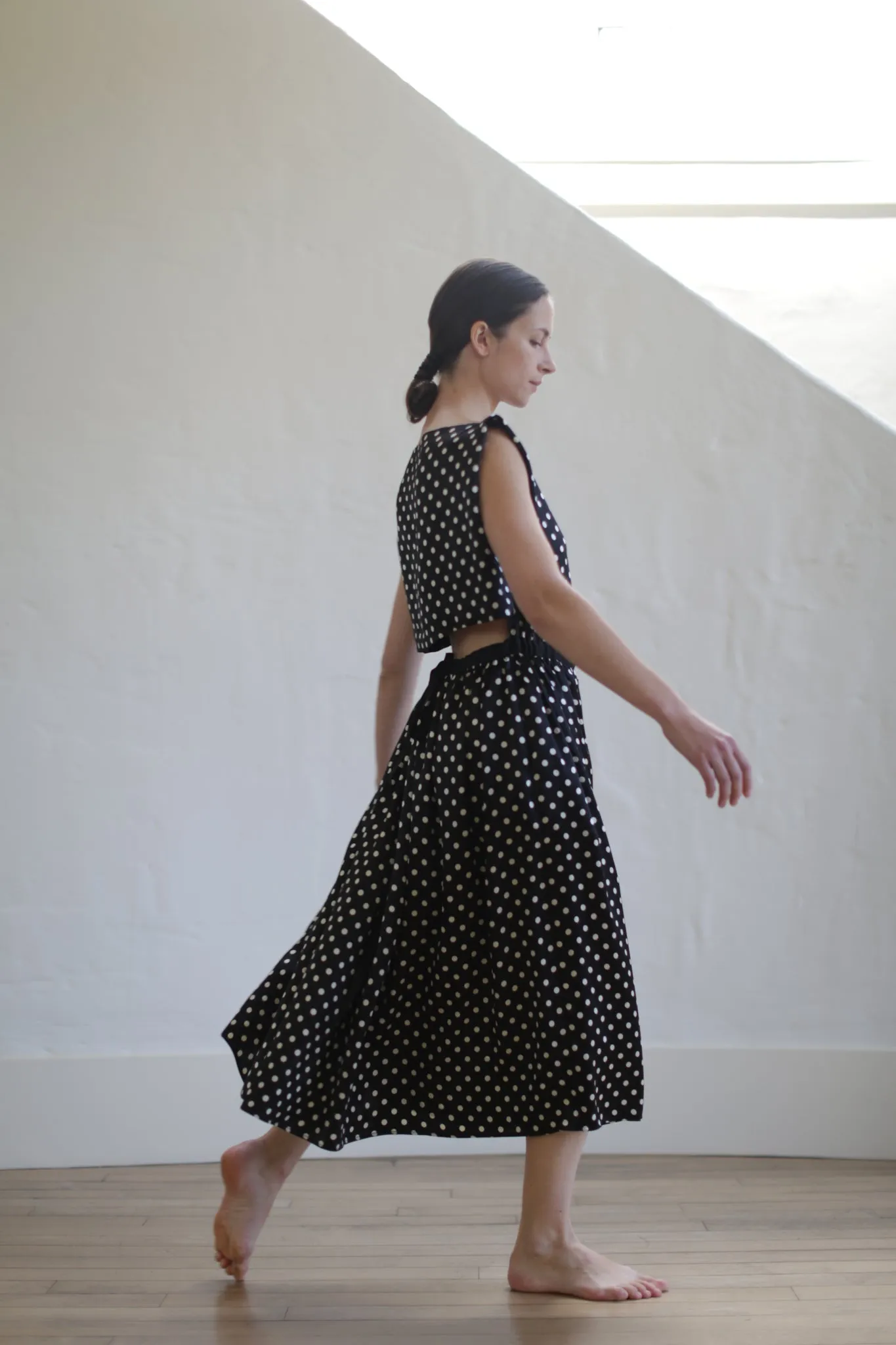 Magnolia Dress | B/W Polkadot