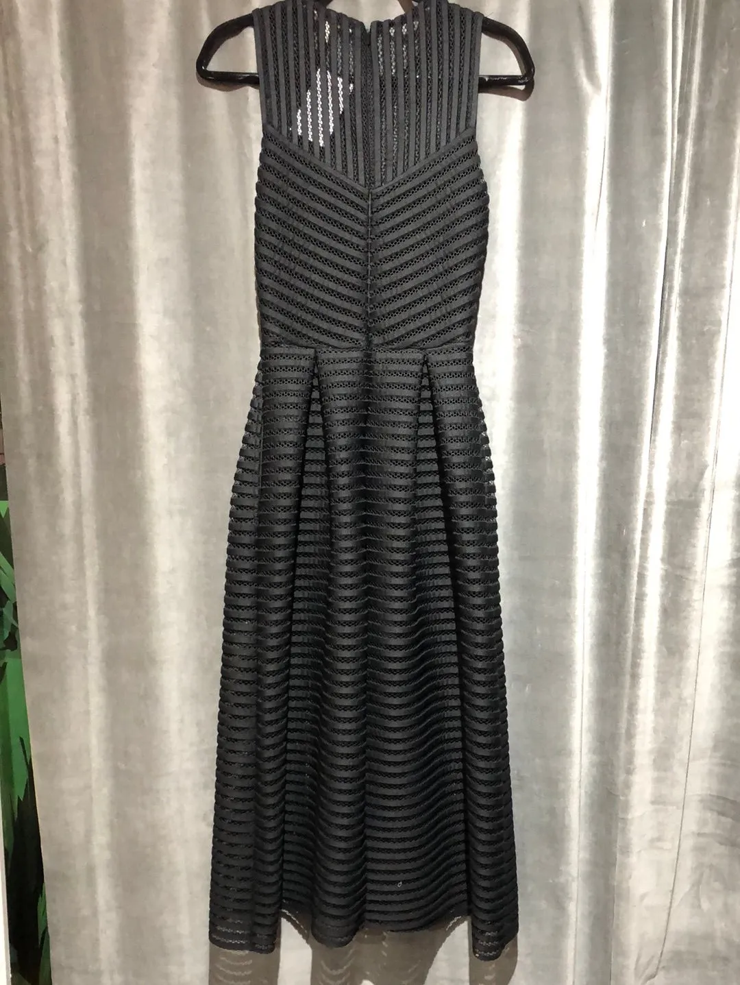 MAJE Sleeveless Scuba Fit and Flare Midi Dress