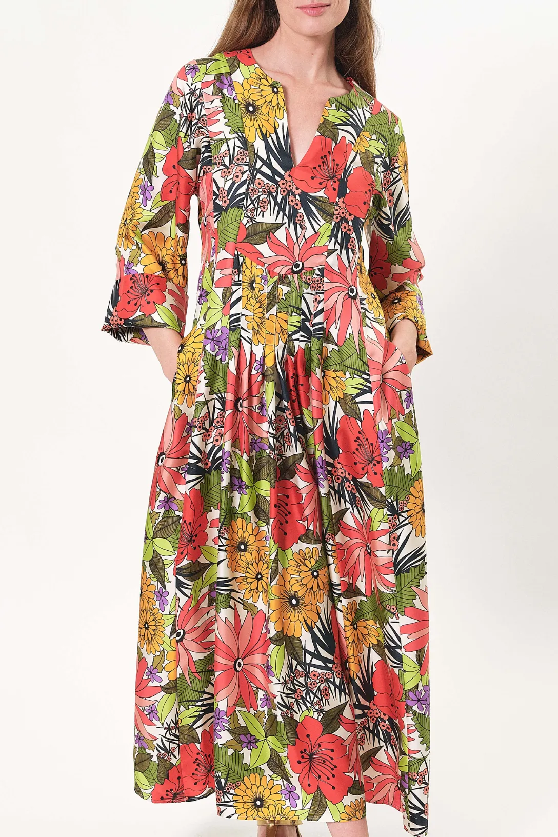 Marly Dress | Hibiscus Ecru