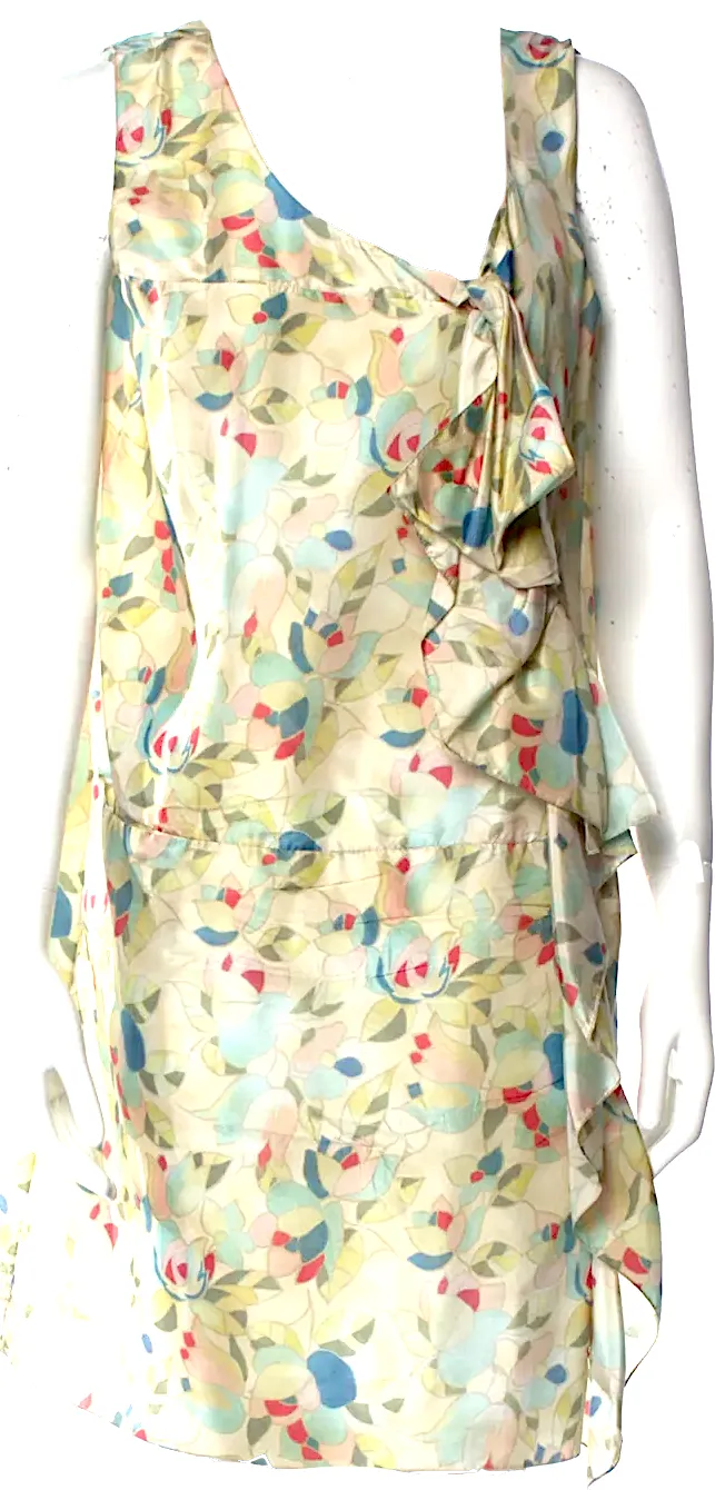 MARNI Italy. MultiColor Abstract Print Silk Mini Dress