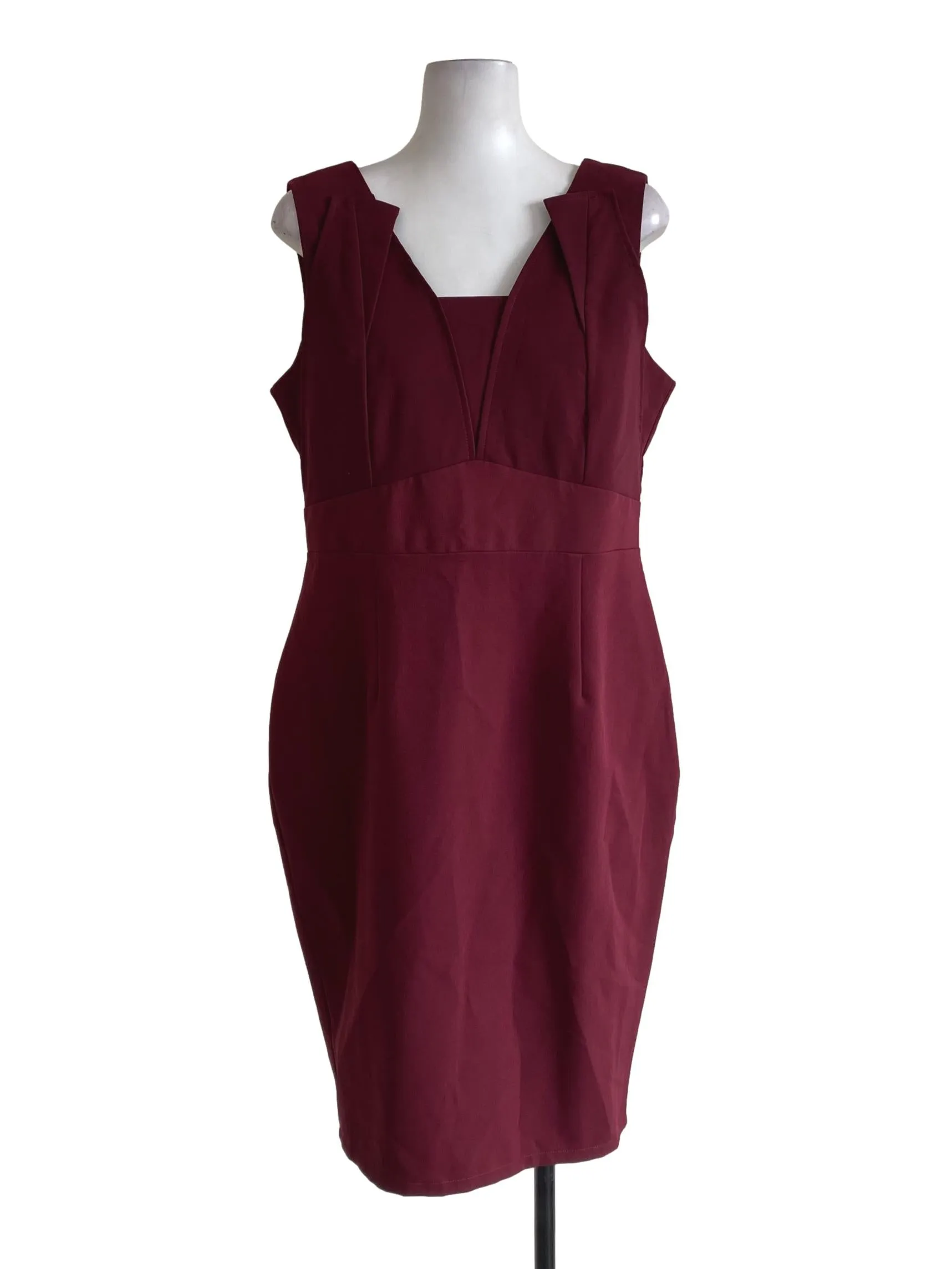 Maroon Sheath Dress