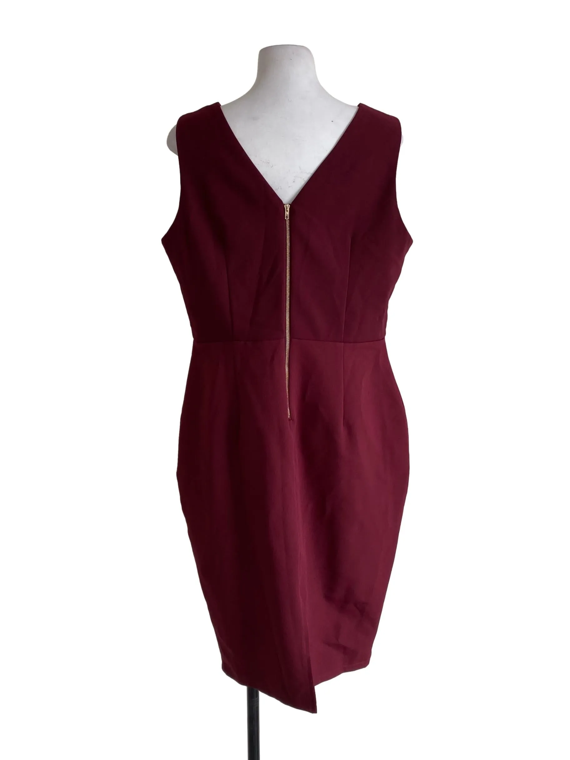 Maroon Sheath Dress