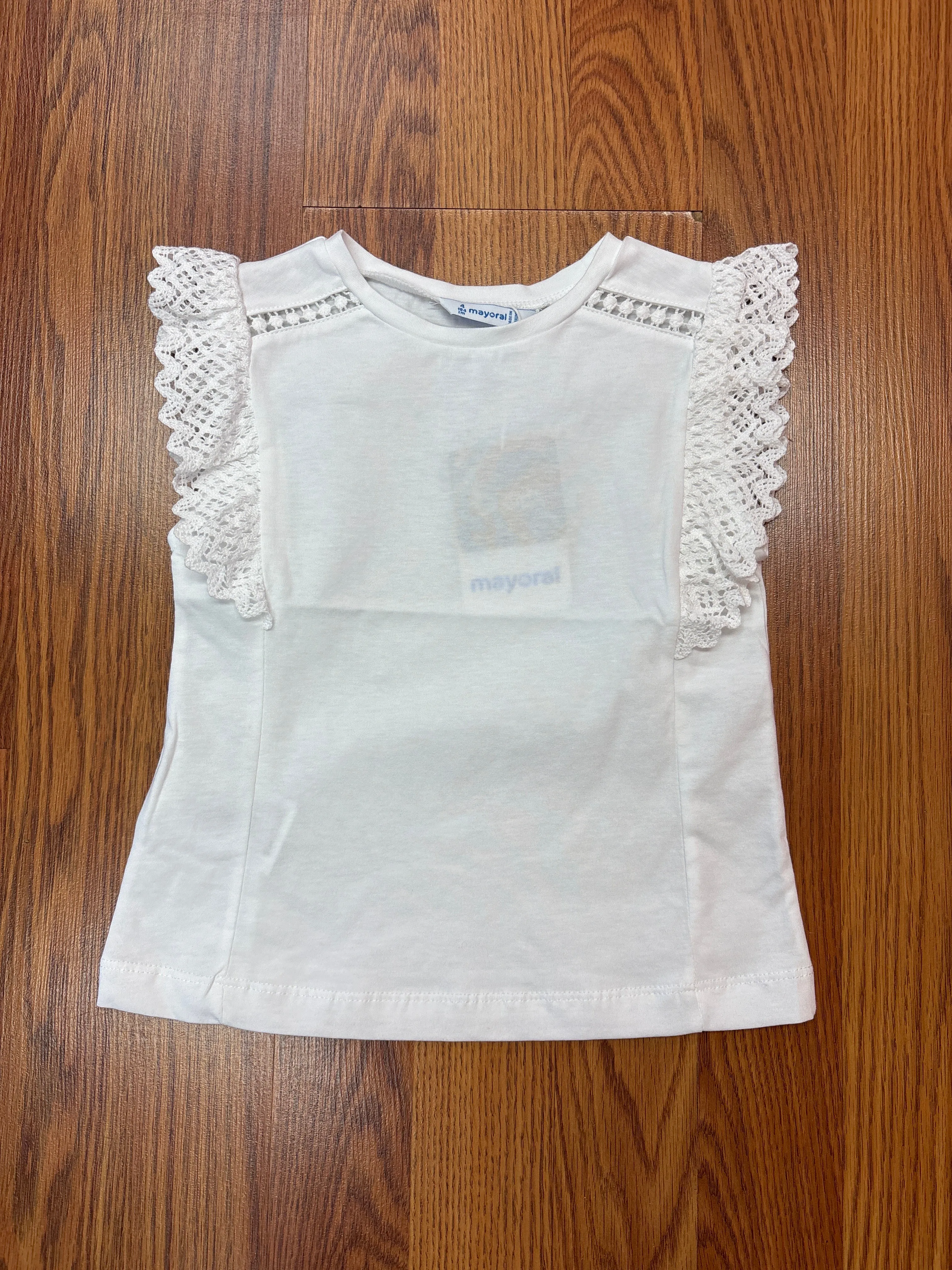 May-Girls Lace Detail T-Shirt