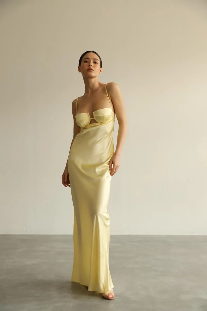 Megan - Yellow long dress