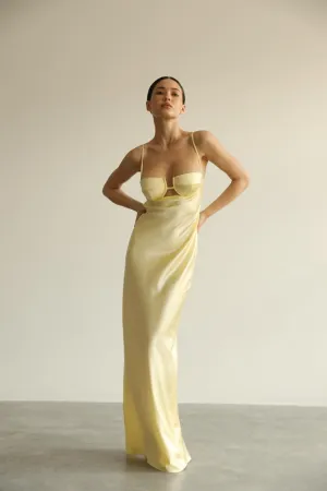 Megan - Yellow long dress