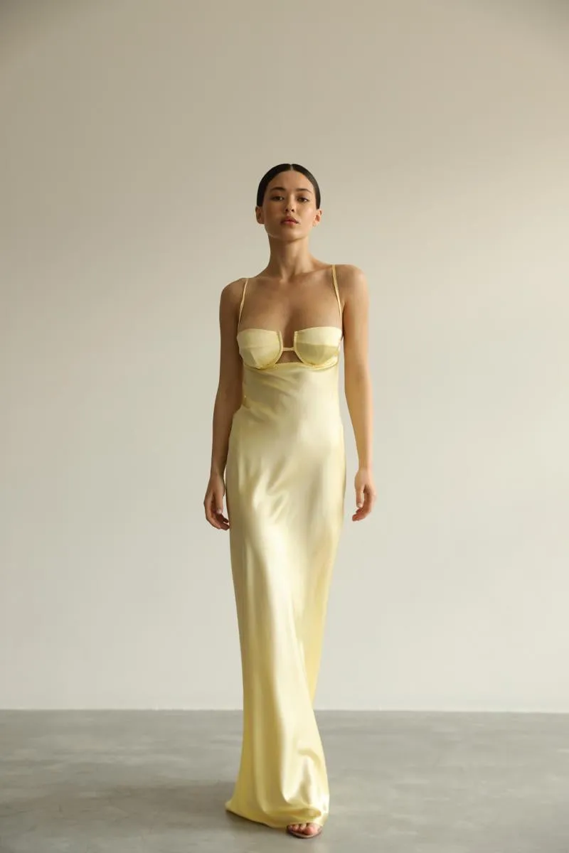 Megan - Yellow long dress