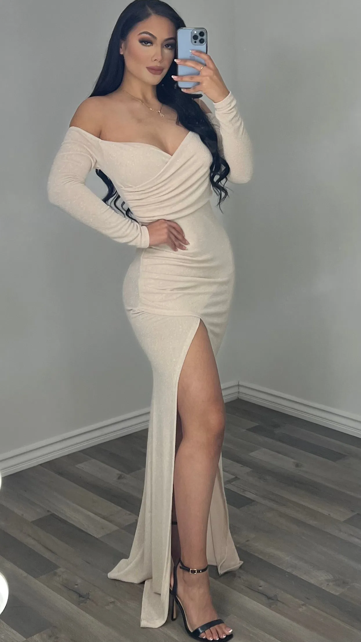 Melissa Gown Dress-(Blush)