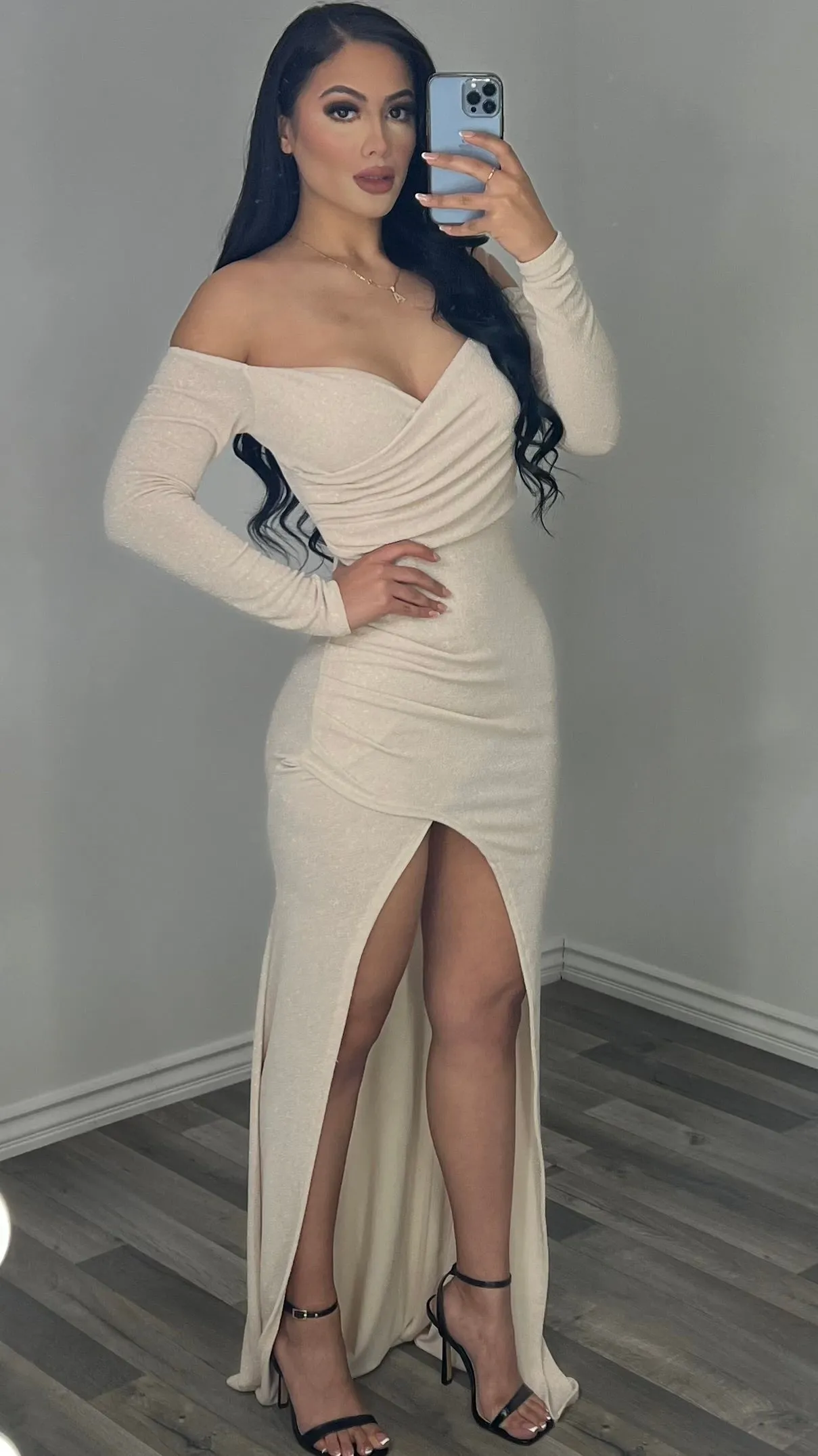 Melissa Gown Dress-(Blush)