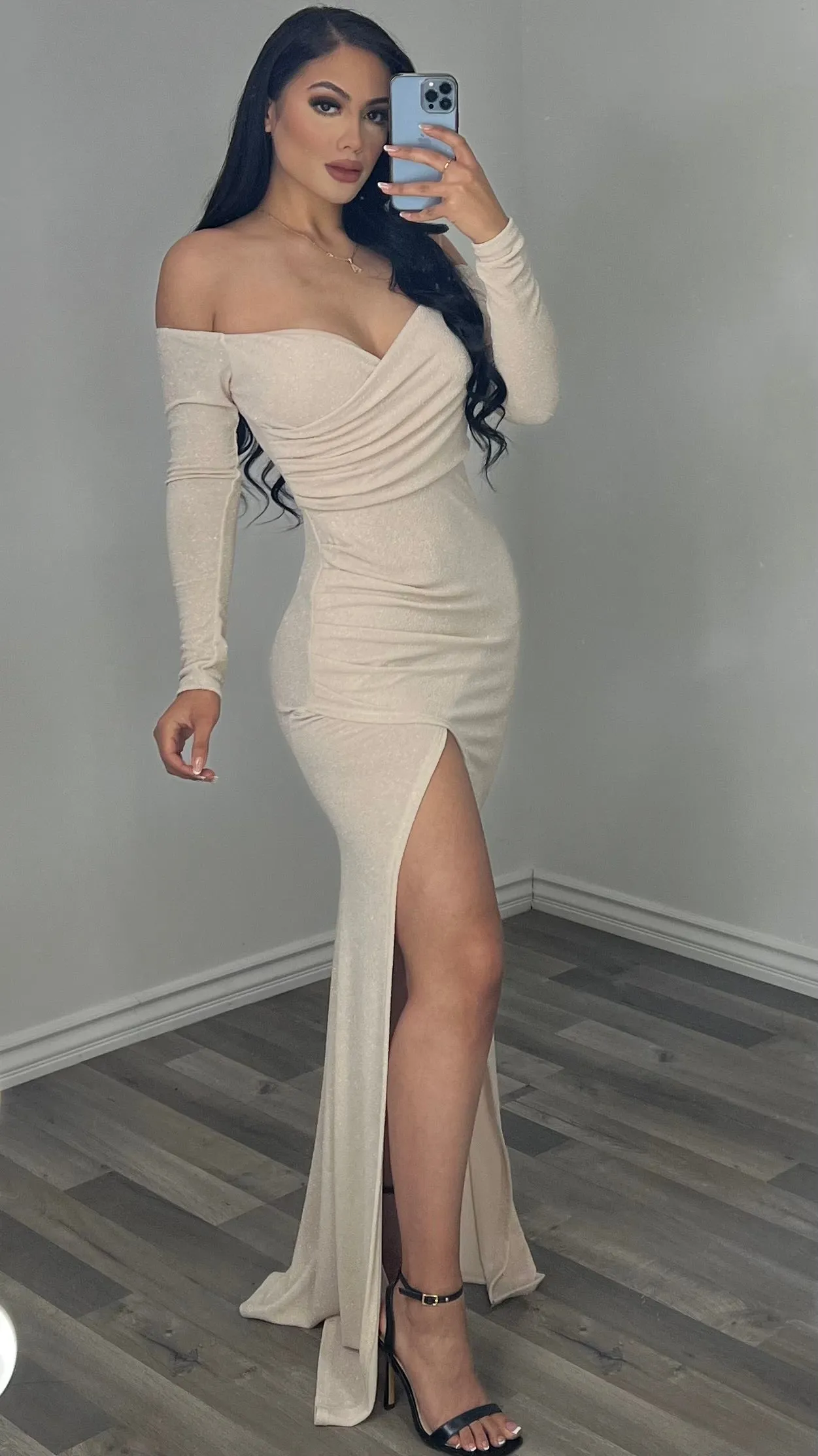 Melissa Gown Dress-(Blush)