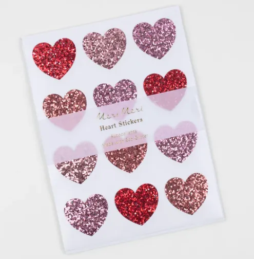 Meri Meri Glitter Heart Stickers