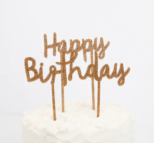 Meri Meri Happy Birthday Acrylic Toppers