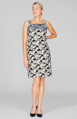 Metallic Cloud Jacquard Sheath Dress