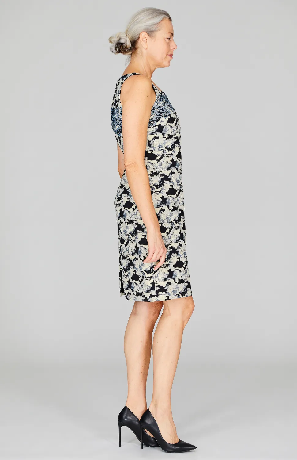 Metallic Cloud Jacquard Sheath Dress