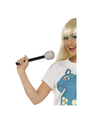 Microphone Silver Glitter