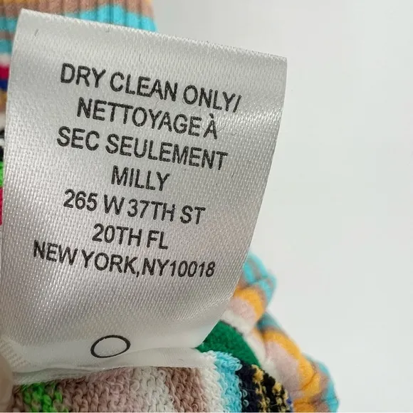 Milly Women's Rib-Knit Multi-Stripe Dress Womens Size Small