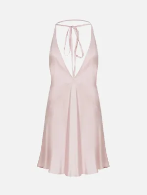 Mini Silk Dress - Pink