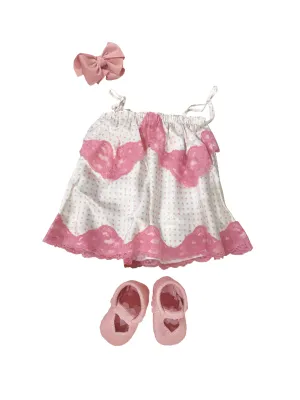Mommy & Me Bundle Vintage White Heart Lace Cami
