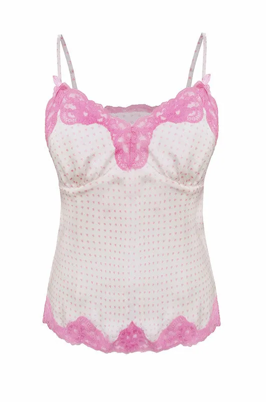 Mommy & Me Bundle Vintage White Heart Lace Cami