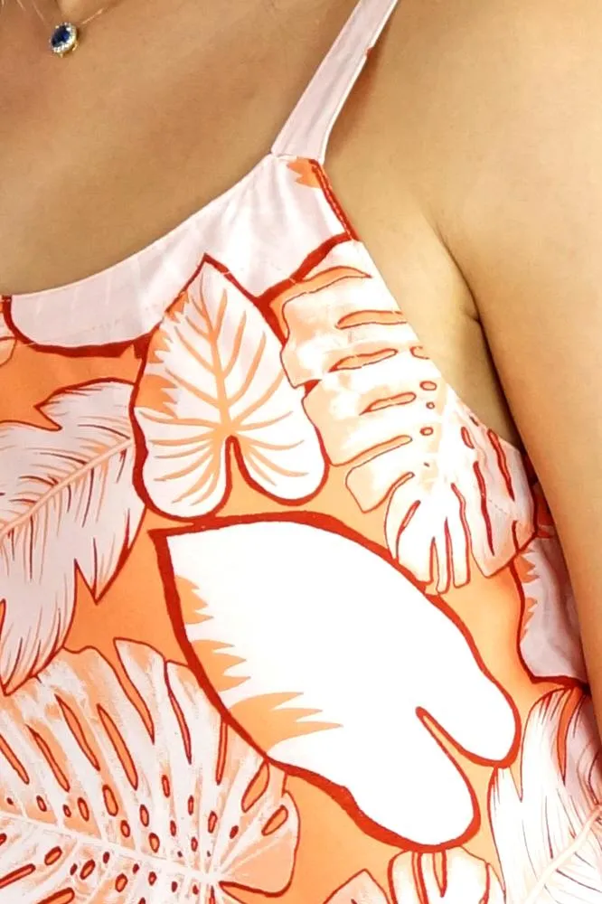 Montego Dress "Leaves"
