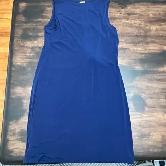*MUST GO MAKE OFFER* Michael Kors navy blue side tie sleeveless dress size large