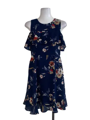 Navy Floral Sheath Dress TCL