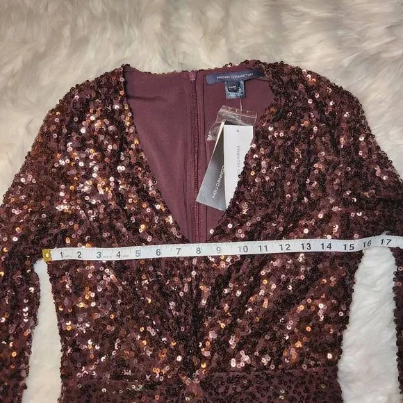 New French Connection Emille Sequin Sheath Dress