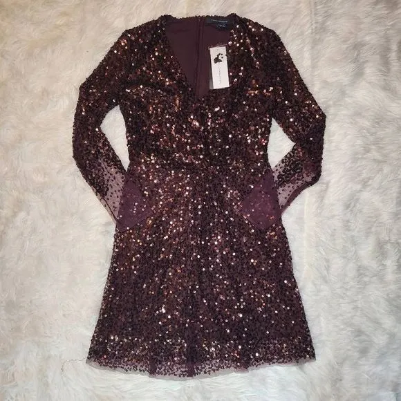 New French Connection Emille Sequin Sheath Dress