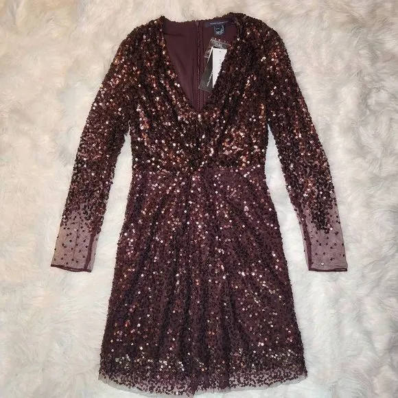 New French Connection Emille Sequin Sheath Dress