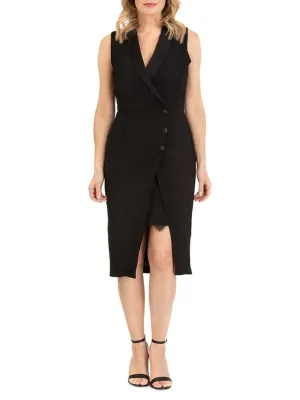 New with tags! FOREST LILY - SLEEVELESS TUXEDO DRESS, Black, Sz L!