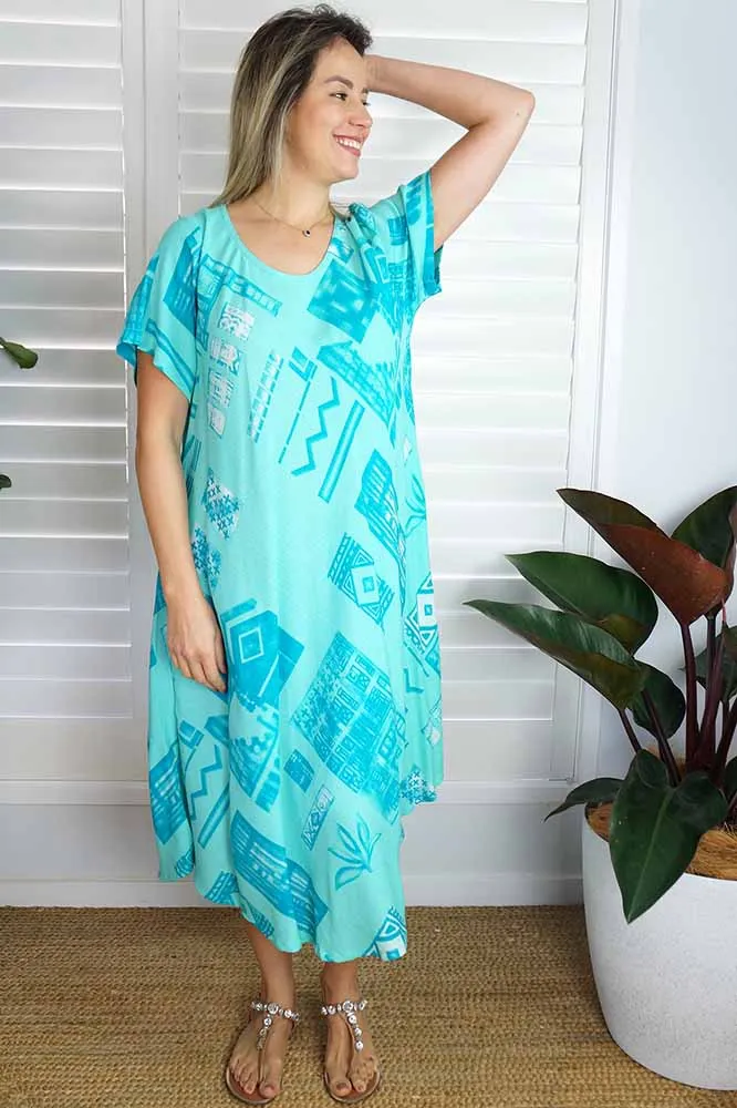 Newport Dress "Riveria" print