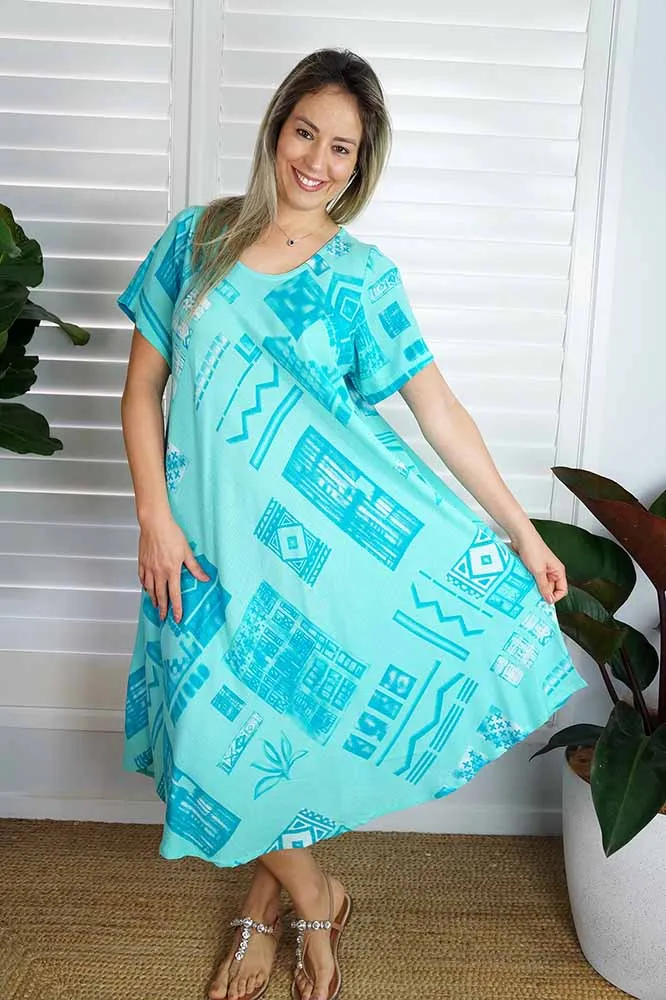 Newport Dress "Riveria" print