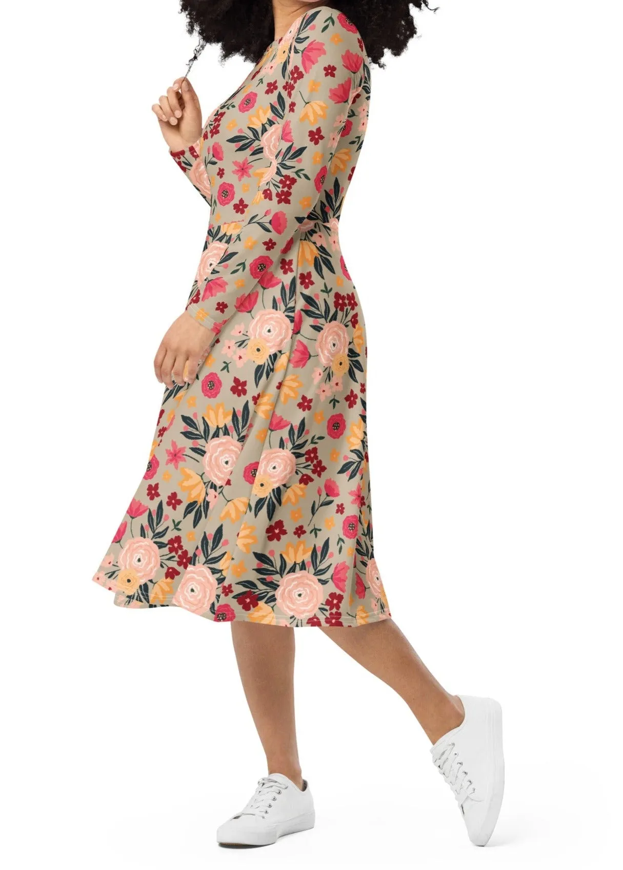 Nona's Garden Midi Dress (S-4XL)