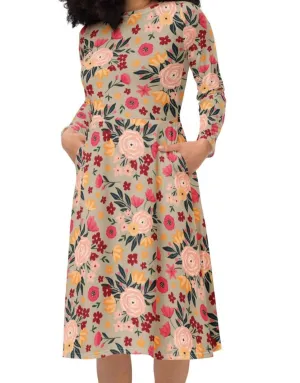 Nona's Garden Midi Dress (S-4XL)