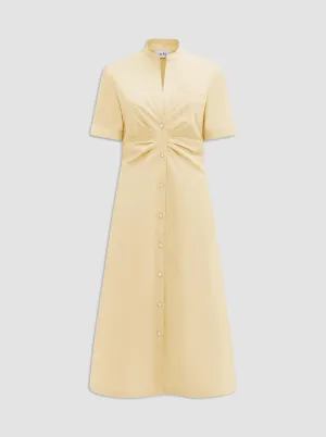 NOOR Long shirt dress Yellow