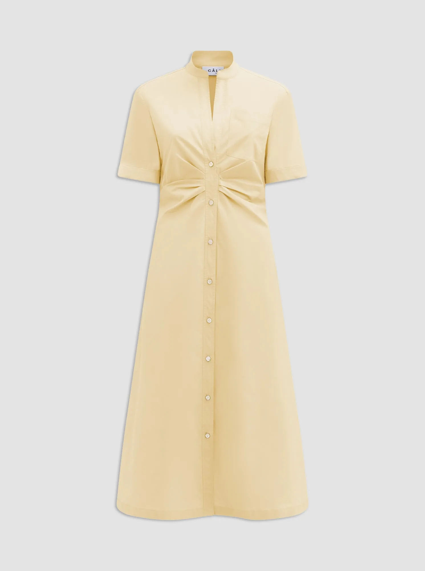 NOOR Long shirt dress Yellow