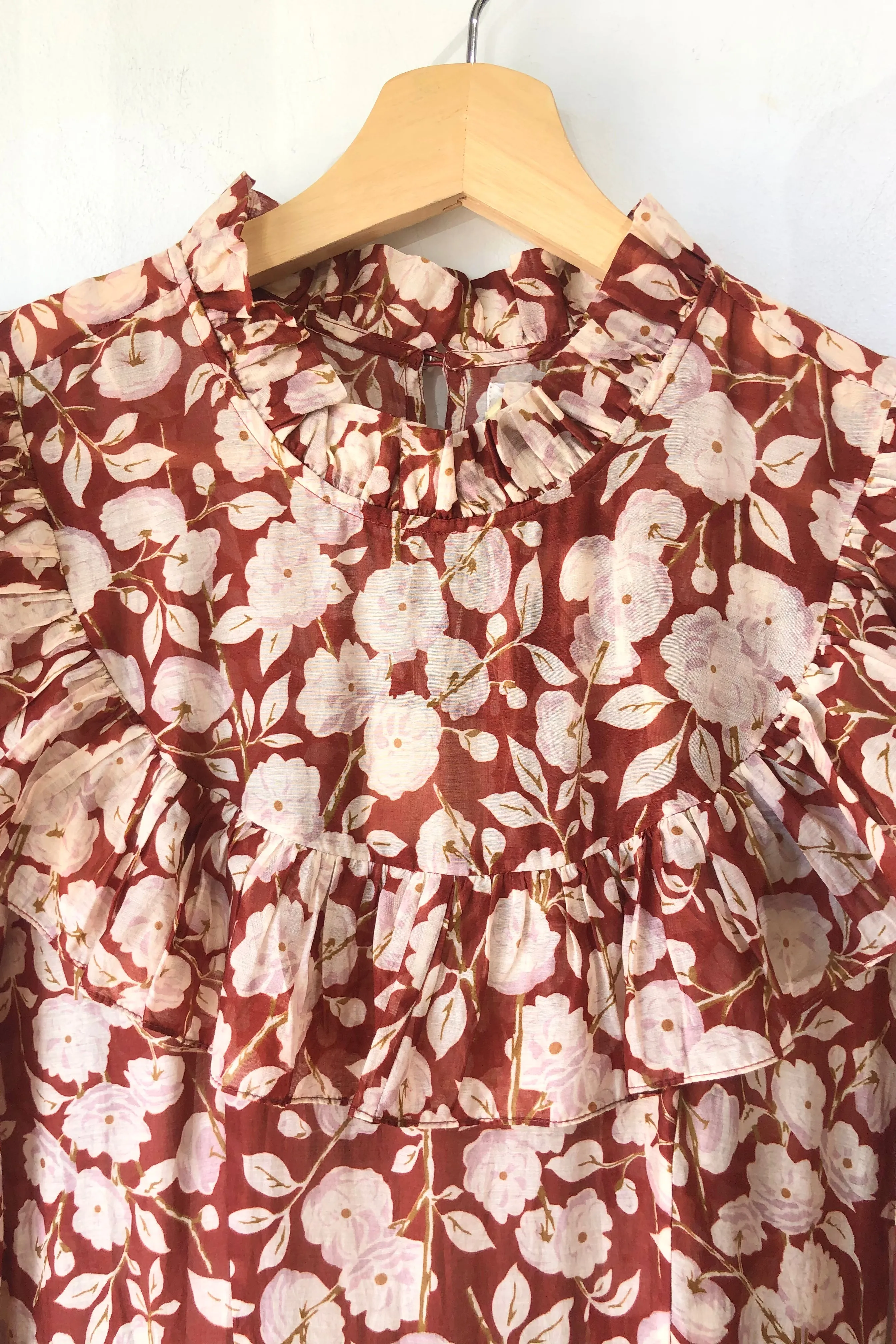NWT Doen Floral Ruffle Dress