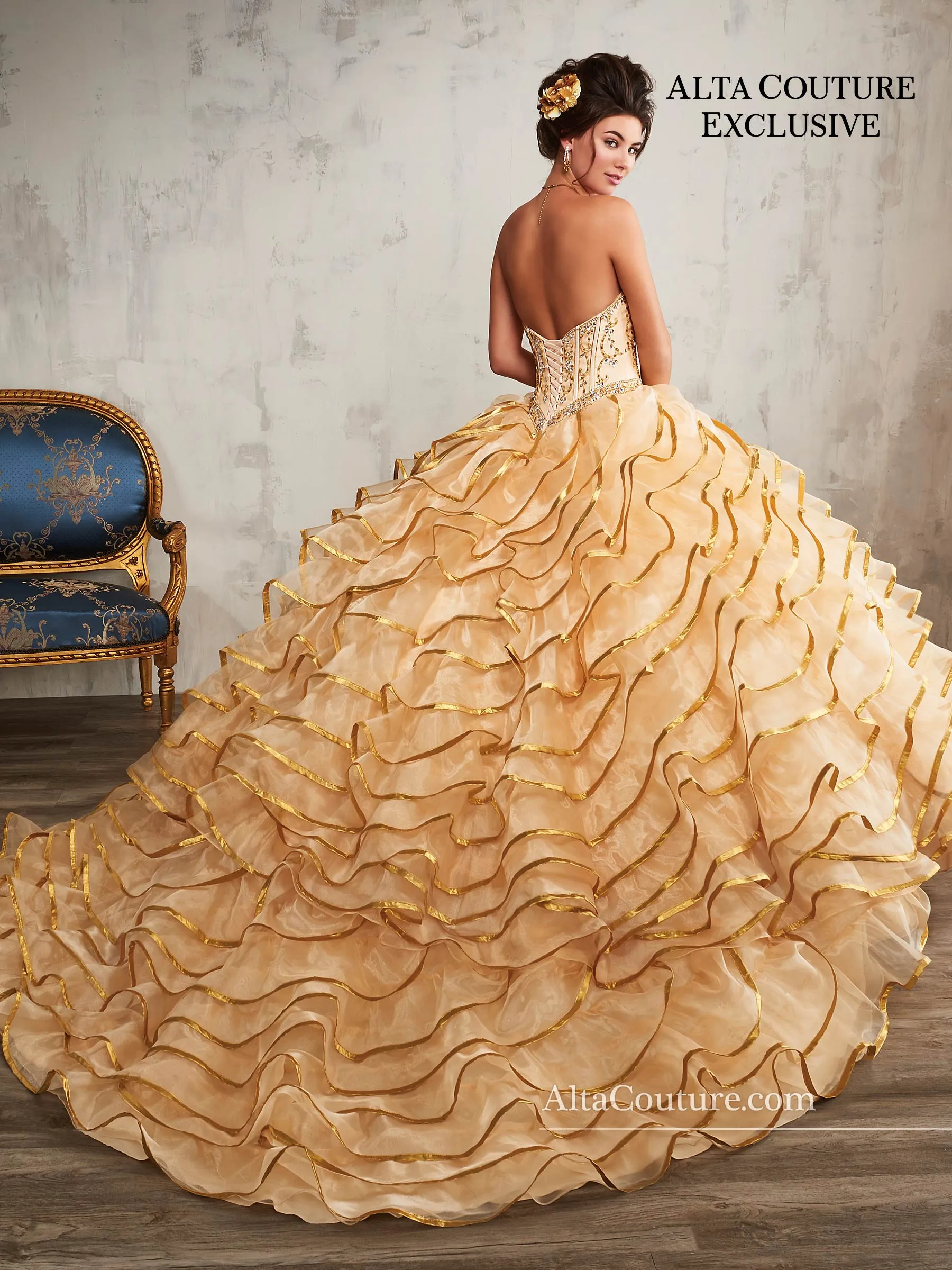 Organza Quinceanera Alta Couture Gown
