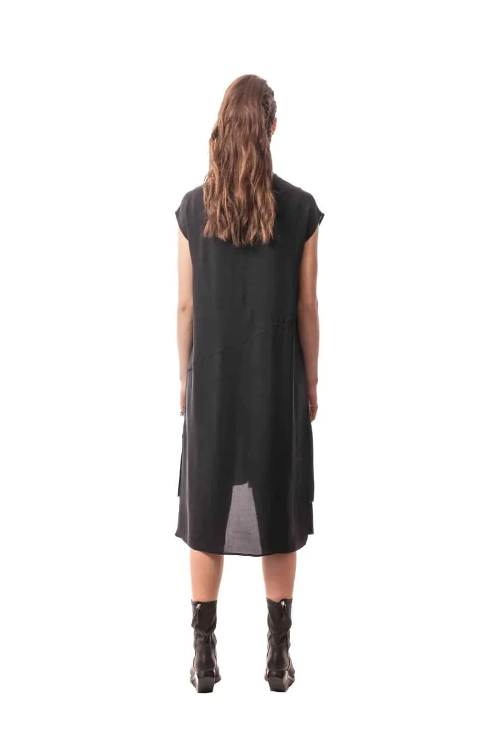 Ottaviano Silk Button-Down Overlay Dress