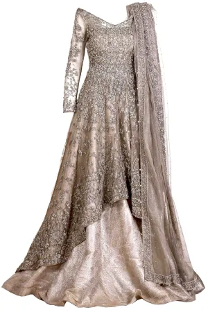 Pakistani Wedding Dress In Kundan Net # B2056