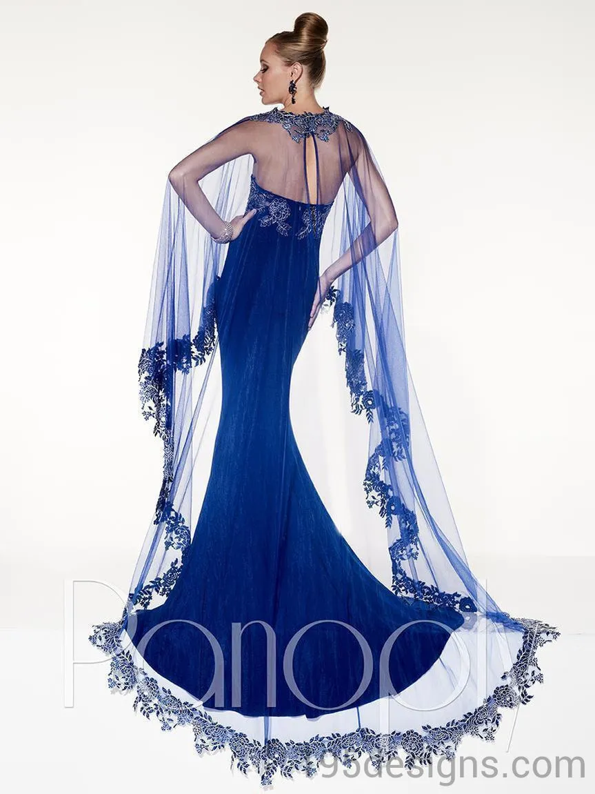 Panoply Pageant 44295 Strapless Jersey Gown with Body Veil Wedding Dress