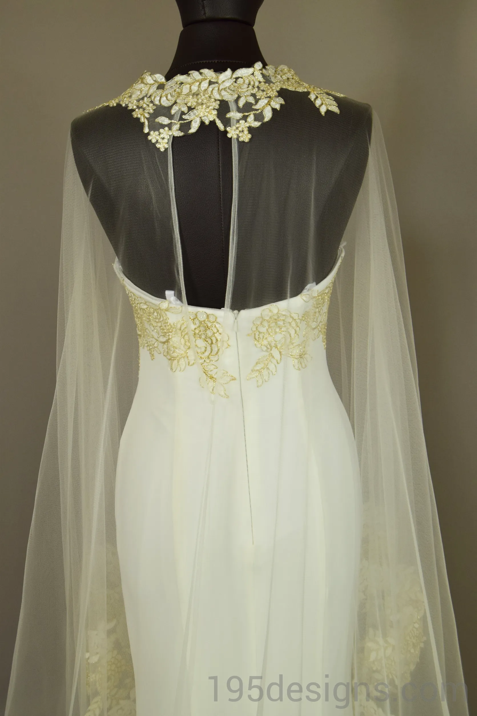 Panoply Pageant 44295 Strapless Jersey Gown with Body Veil Wedding Dress