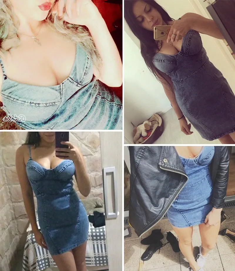Peace Out Denim Mini Dress