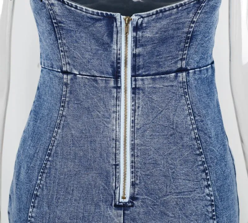 Peace Out Denim Mini Dress