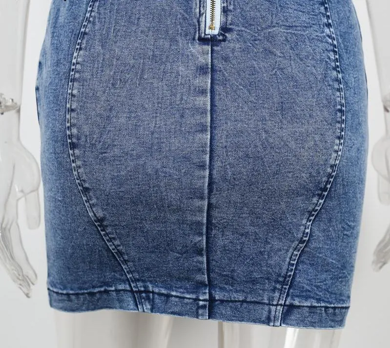 Peace Out Denim Mini Dress